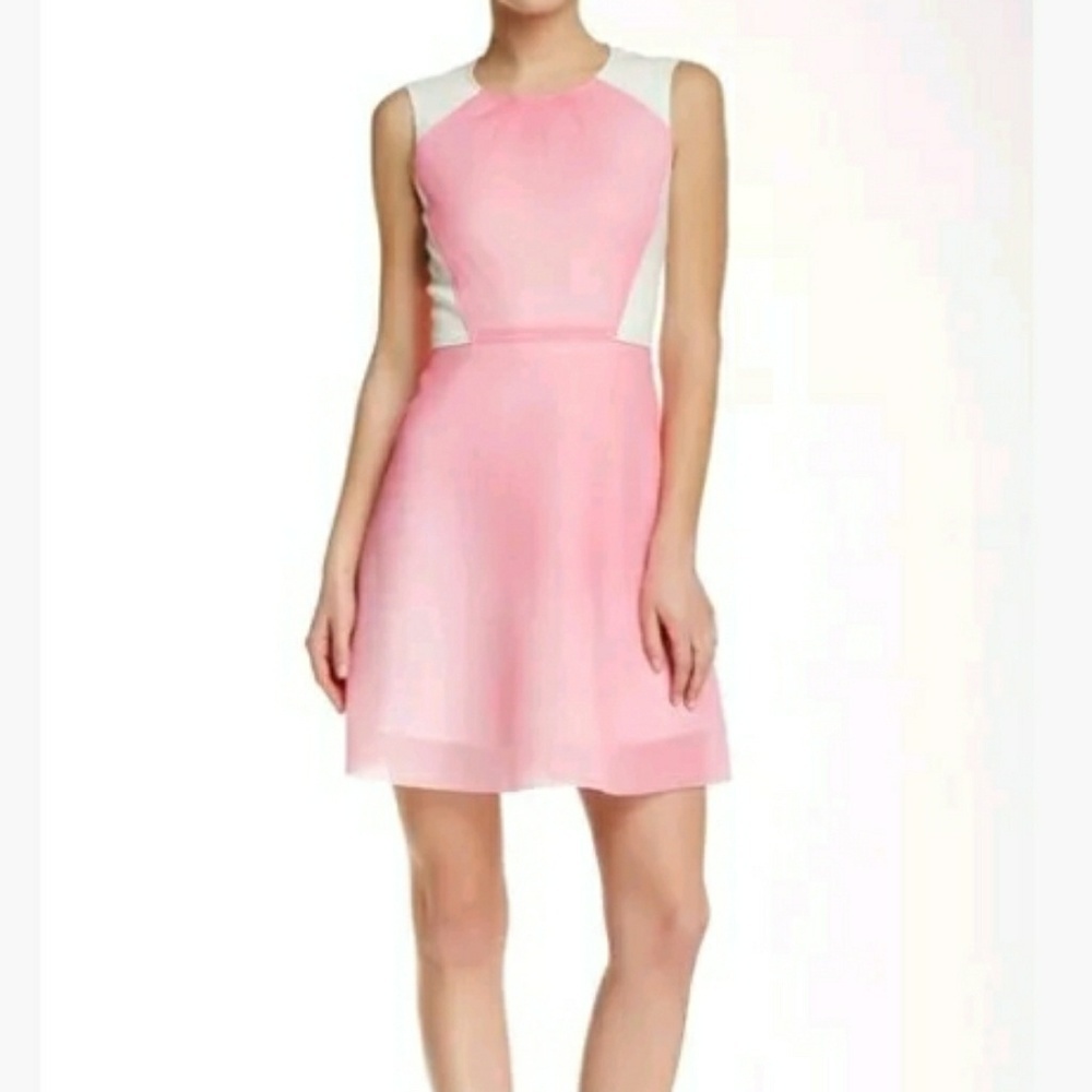 T Tahari Lucille Dress sweet melon pink dress 10